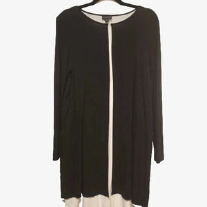 J. Jill WearEver Line Black & White Sweater Dress Size M | Lightweight Knit